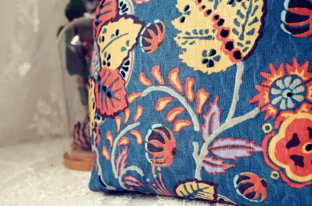 Female Handmade Aesthetics Cottage Retro Flower Handbag Summer Hippie Boho Bohemian Chic Tribal Ethnic Folk Blue Shoulder Bag