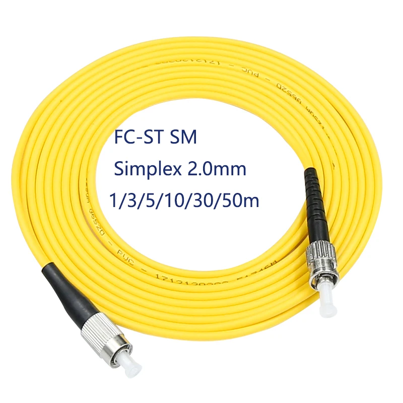 

10Pcs/Pack ST/UPC-FC/UPC Singlemode SM Simplex Fiber Optical Jumper Fiber Optic Patch Cord 1m/3m/5m/10m/30m/50m