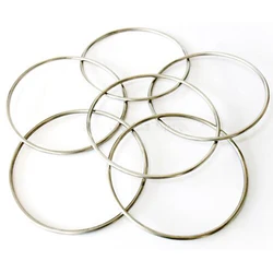 Chinese Linking Rings 6 Rings Set Magic Tricks Magnetic Lock 30cm - Chrome Stage Six Connected Rings Magic Props Comedy