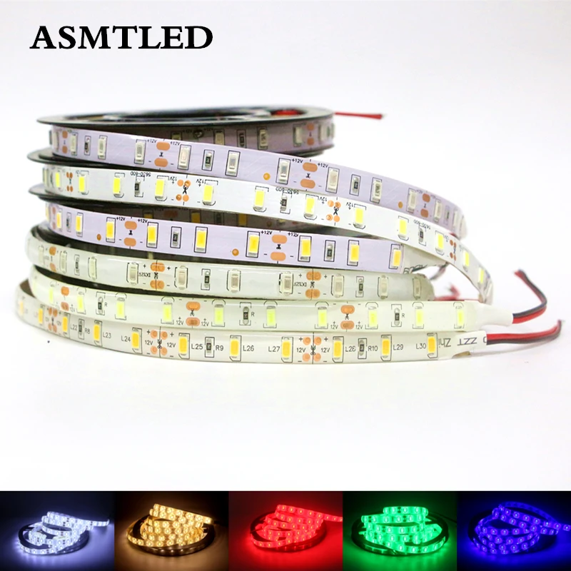 0.5m 1m 2m 3m 4m 5m 60leds/m SMD 5630 Flexible LED Strip Light 12V IP30 IP65 Waterproof LED Tape for Home KTV Bar Holiday Light