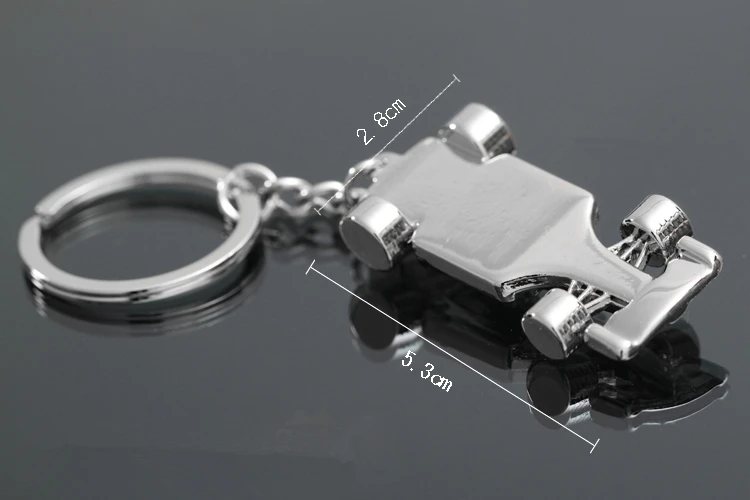 F1 Racing Model Metal Key Chains Key Rings  Zinc Alloy Man Jewelry Key Charm Pendant Car Auto Key Chains Gift Custom LOGO 3pcs/l