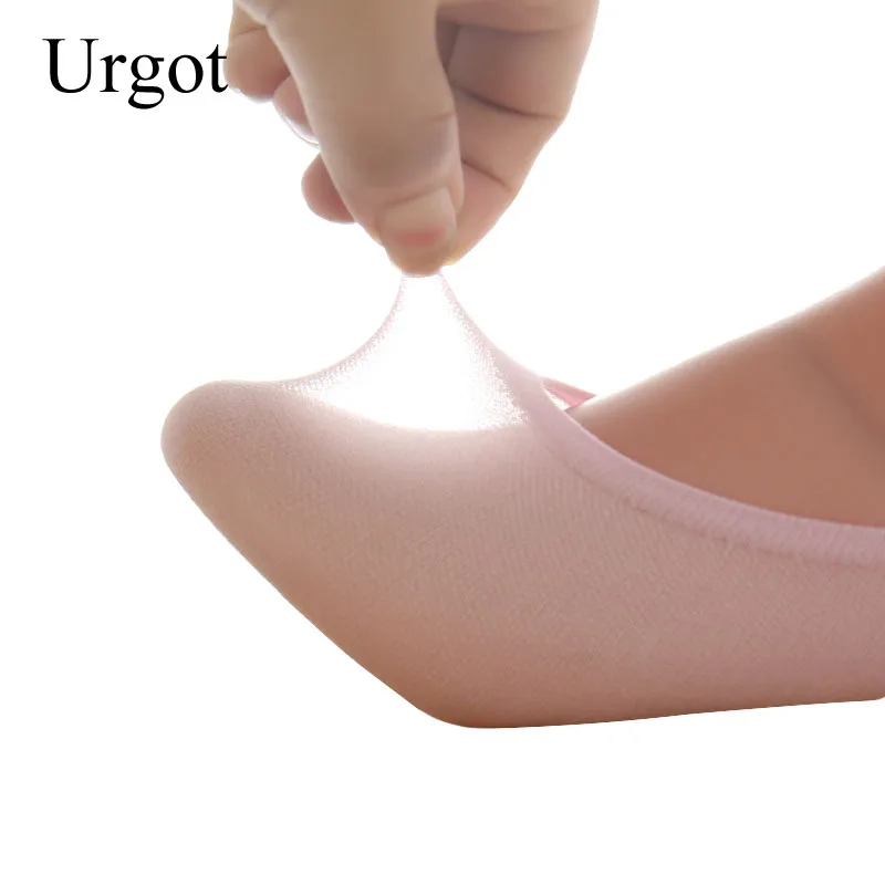 Urgot 10 Pairs Womens Socks Summer thin Breathable Boat Sock Silicone Invisible Silicone Non-slip Female Solid Color Ankle Socks