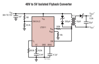 LT3511EMS LT3511IMS LT3511HMS LT3511 - Monolithic High Voltage Isolated Flyback Converter