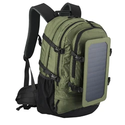 Sac à dos solaire pour hommes et femmes, sac à bandoulière de voyage en polyester, sac solaire pour chargeur de téléphone portable, sac pour ordinateur portable Sunpower, 35L