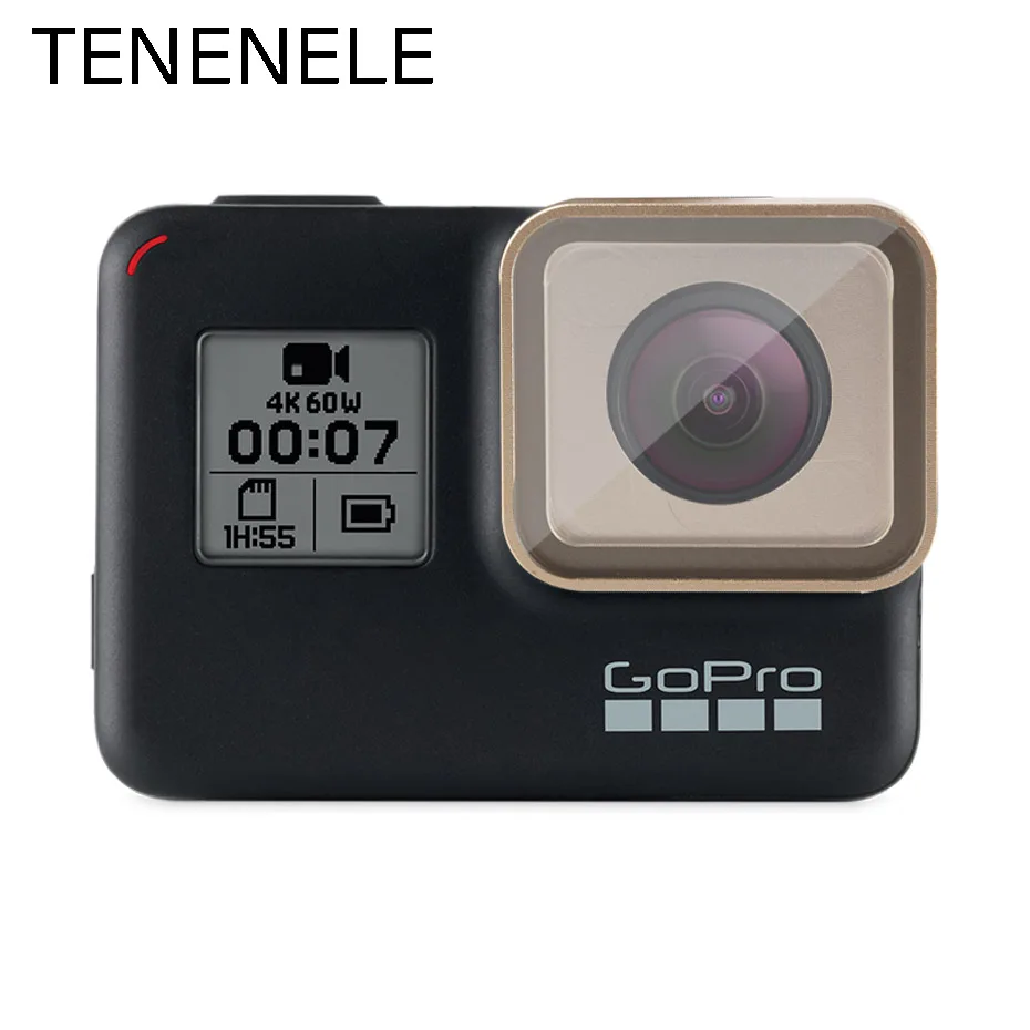 Hero 5/6/7 Macchina Fotografica di Azione di Filtro Rosso/Giallo/Magenta/UV/CPL/ND 4 8 16 32 filtri Set Per GoPro Hero 5 6 7 Nero Lente In Vetro