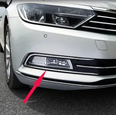 For Volkswagen VW Passat B8 2017 2018 2019 High Quality Stainless steel Front Fog lamps cover Trim Fog lamp shade Trim YJC