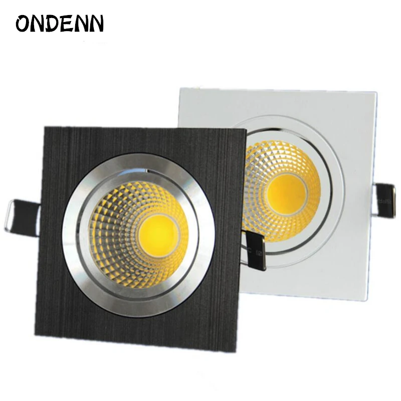 

7W 10W LED Downlight White/Black/Silver Body Dimmable Spot COB 110V 220V Fixtures Recessed Down Lights Indoor Lamp