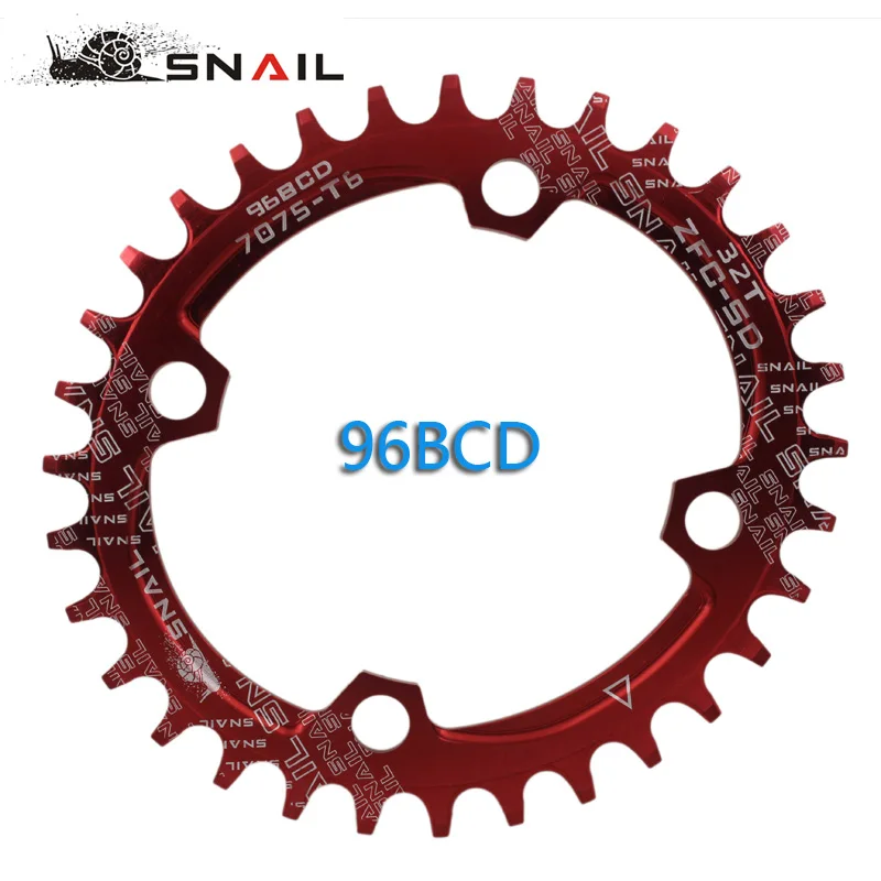 96BCD SNAIL 32T/34T/36T Bicycle Oval Chain ring Cycling A7075-T6 Ultralight Chainwheel MTB Bicycle Crankset Plate