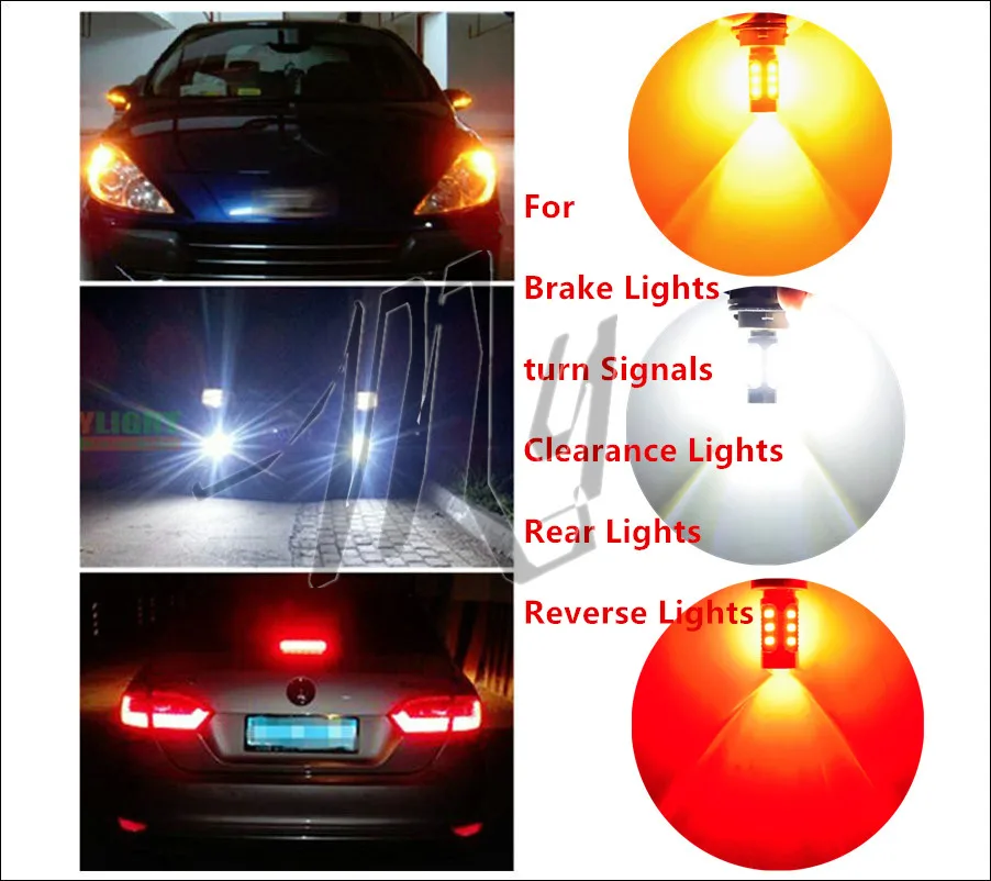 1157 12 5630 SMD BAY15D led High Power lamp 21/5w led car bulbs brake Lights Source parking 12V White Red Yellow