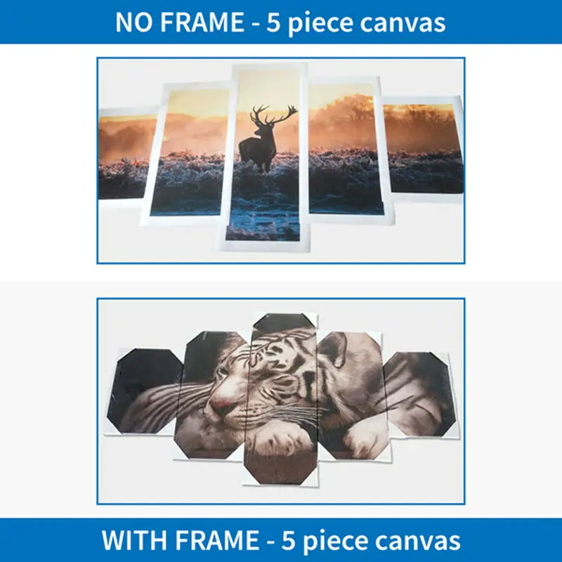 5 Panel EZON-CH Modern Art Funny Music Record Turntable Pictures Printed On Canvas Wall Wallpapers modern Poster Modular Decor view 5