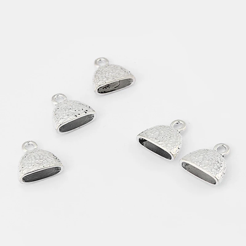 5pcs End Caps Findings Fit Flat Leather Cord DIY Bracelets Connectors Making Findings 17x5mm