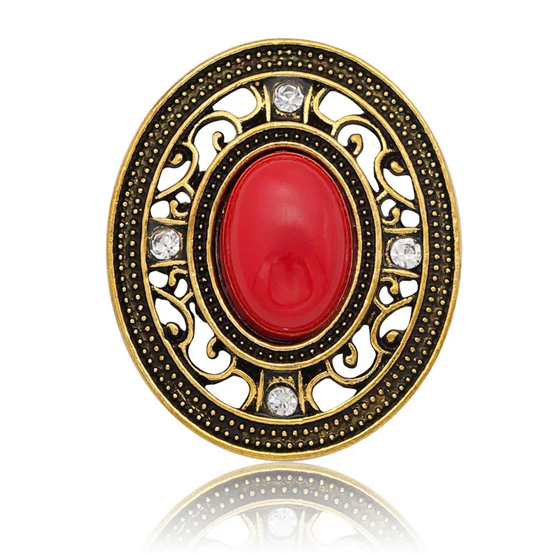 New Vintage Golden Oval pattern Stone Crystal metal snap buttons fit DIY snap bracelets jewelry gift KZ3334