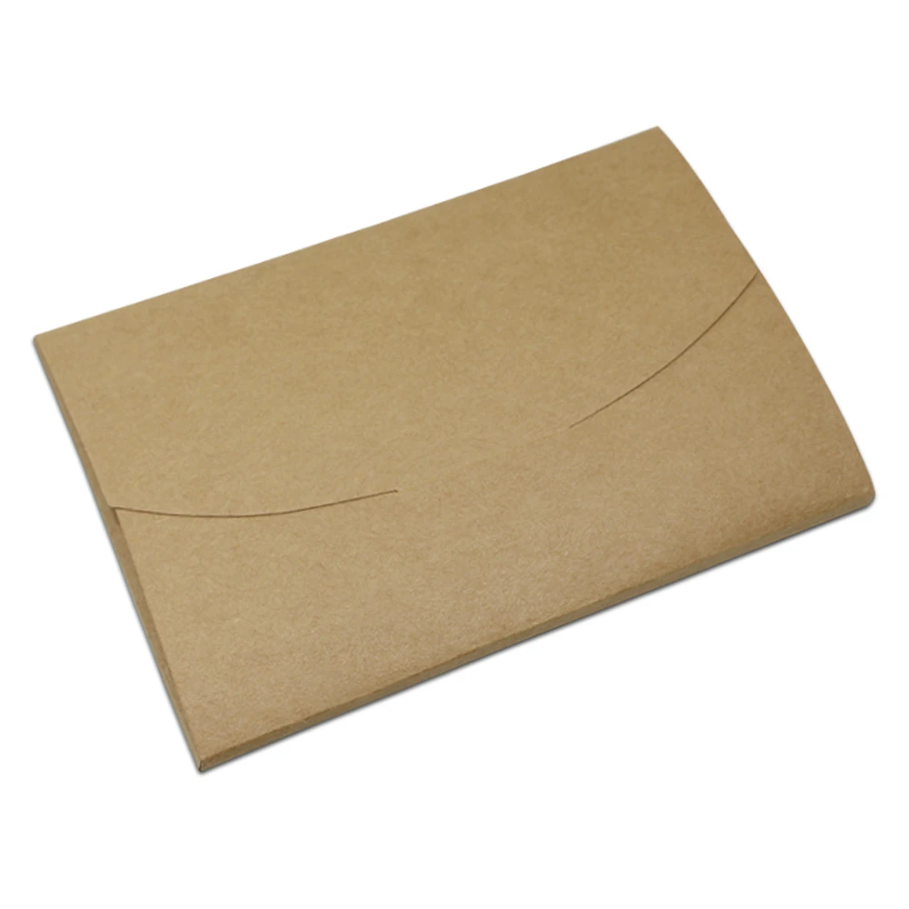 Various Brown Vintage Kraft Paper Postcard Storage Box Foldable Envelope Photo Greeting Card Package Cardboard Boxes 30pcs/lot