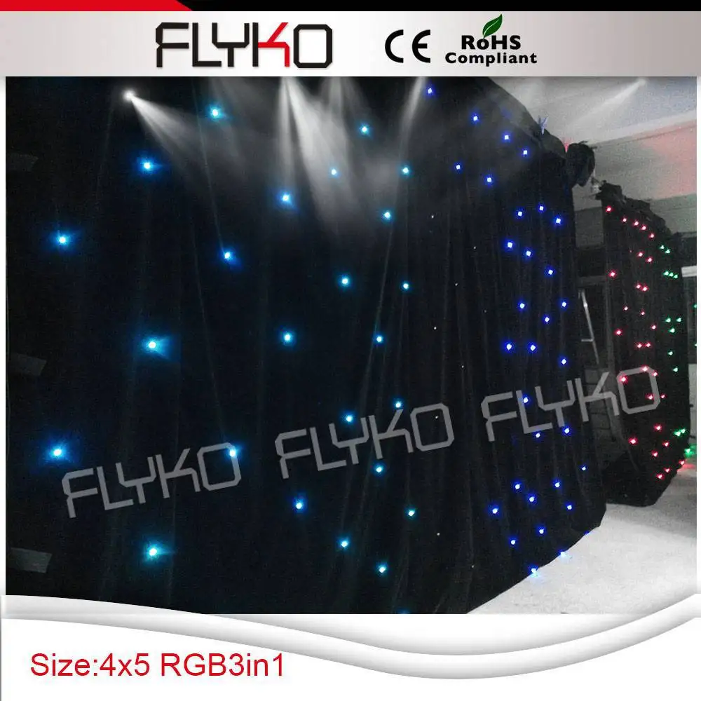 

animation moving light led star curtain cloth screen