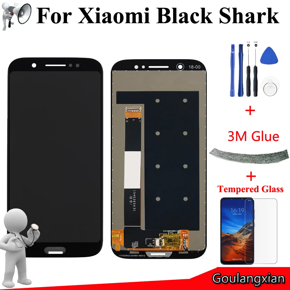 5.99'' AAA Quality LCD For Xiaomi Black Shark LCD Display Touch Screen Digitizer Assembly For Xiaomi BlackShark SKR-A0 LCD Tools