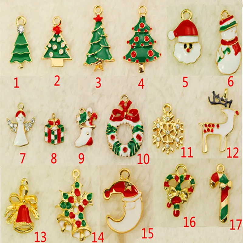 17pcs Small Hanging Christmas Tree Ornaments  Decorations Xmas DIY Gift Xmas Tree Decoration