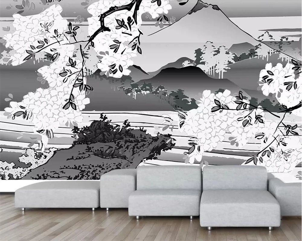 

Beibehang Custom wallpaper HD exquisite Japanese ukiyo-e classical mural TV background wall 3d living room bedroom 3d wallpaper