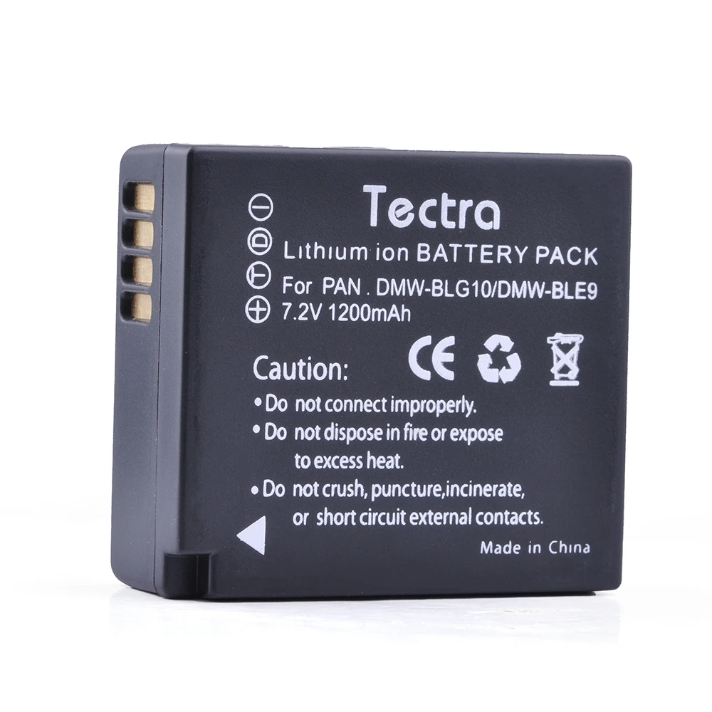 Tectra (2PACK)DMW-BLG10/DMW-BLE9 BATTERY + Digital Charger for Panasonic DMC-GF6 GX7 GX80 GX85 GX7 Mark II,DMC-LX100 D-Lux