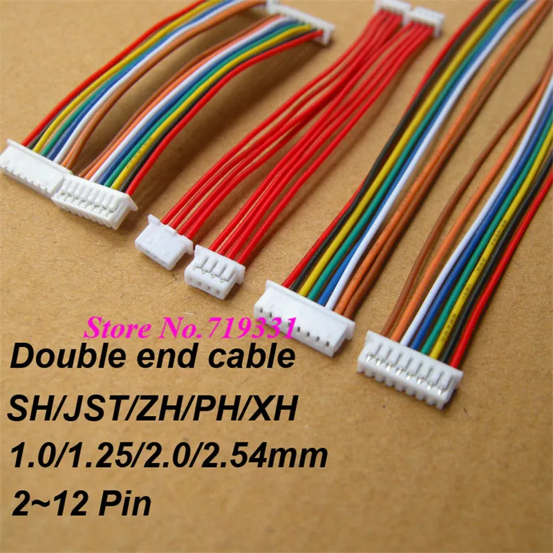 10pcs JST SH ZH XH PH 1.0mm 1.25mm 1.5mm 2mm 2.54mm 2.0 2/3/4/5/6