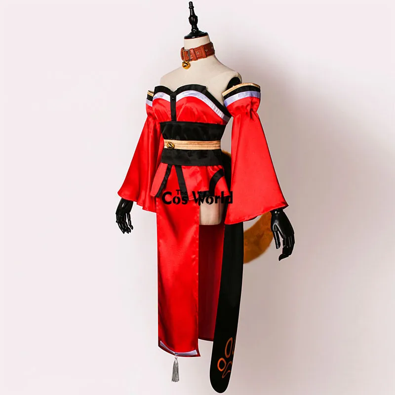 Fate EXTELLA CCC FGO Fate Grand Order Tamamo no Mae Maid Red Tube Tops Dress Kimono Yukata Uniform Anime Cosplay Costumes