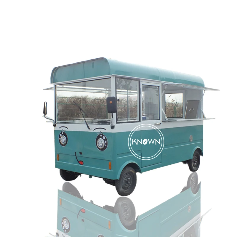 Green Color 2.8m Can Be Customized Street Mobile Food Trailer For Ice Cream Vending Introduction