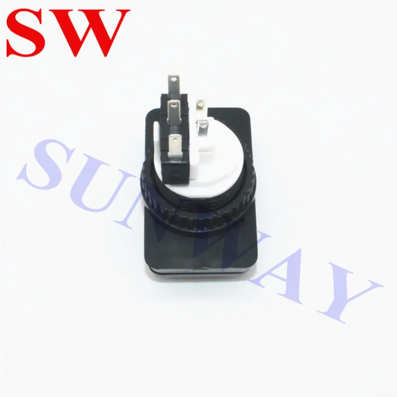 زر ضغط مستطيل مضاء أبيض 46 × 27 مللي متر ، 5 قطعة ، زر ضغط ممر 12 فولت مع مفتاح صغير لآلة ألعاب الأركيد