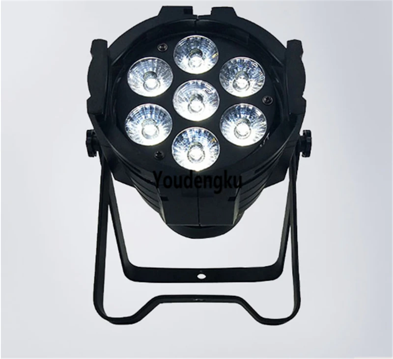 

4 pcs led stage stage par 64 7*18w RGBWA UV 6IN1 led par dmx dj wedding mini led Flat Par Can Light