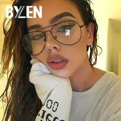 Fashion Vintage Metal Twin-Beams Glasses Women Optical Eyewear Frame Men Brand Eyeglasses Frames Gold Shield Clear Glasses