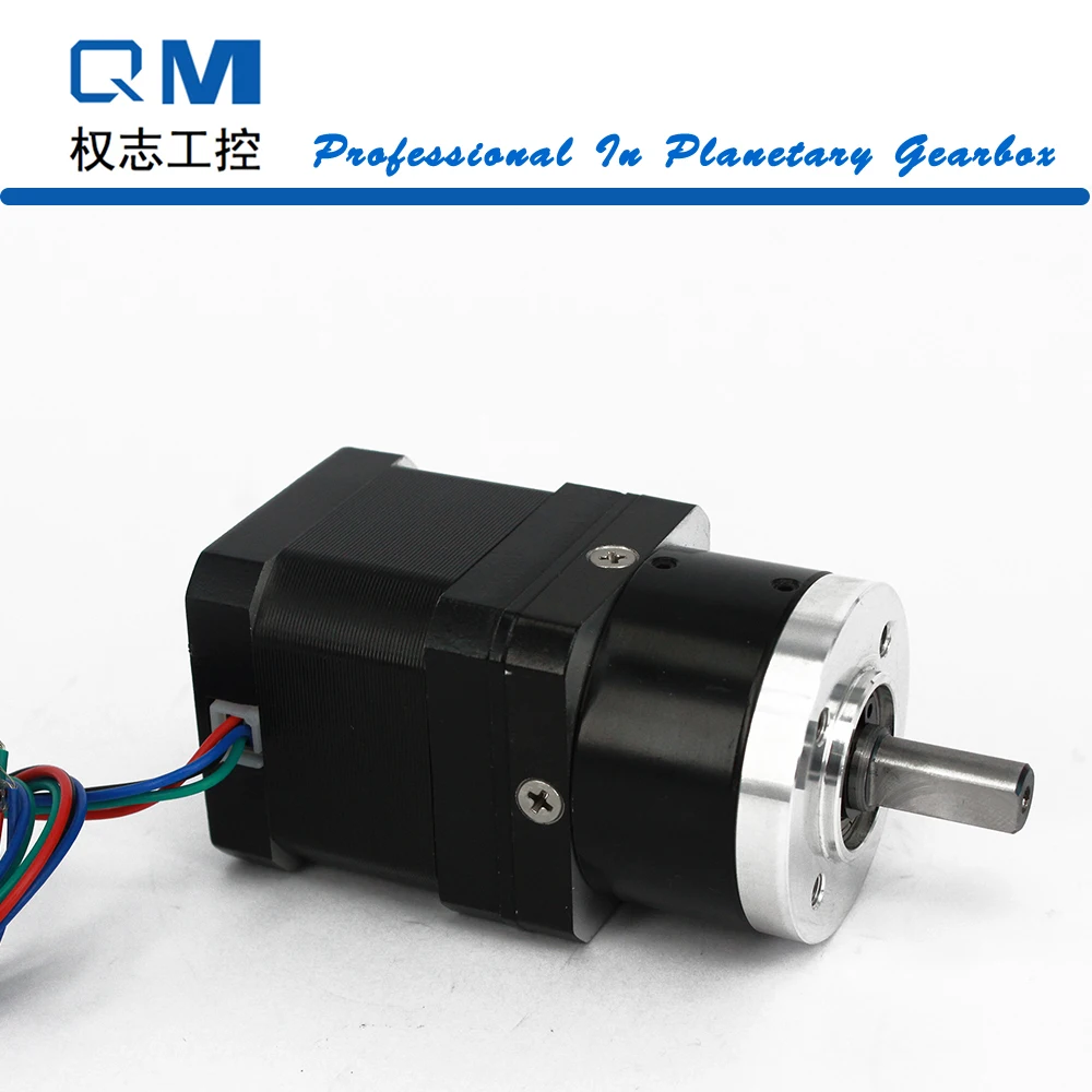 NEMA 17 Geared Stepper Motor L=40mm Planetary Gearbox Metal Gear Ratio 4:1 15 Arcmin