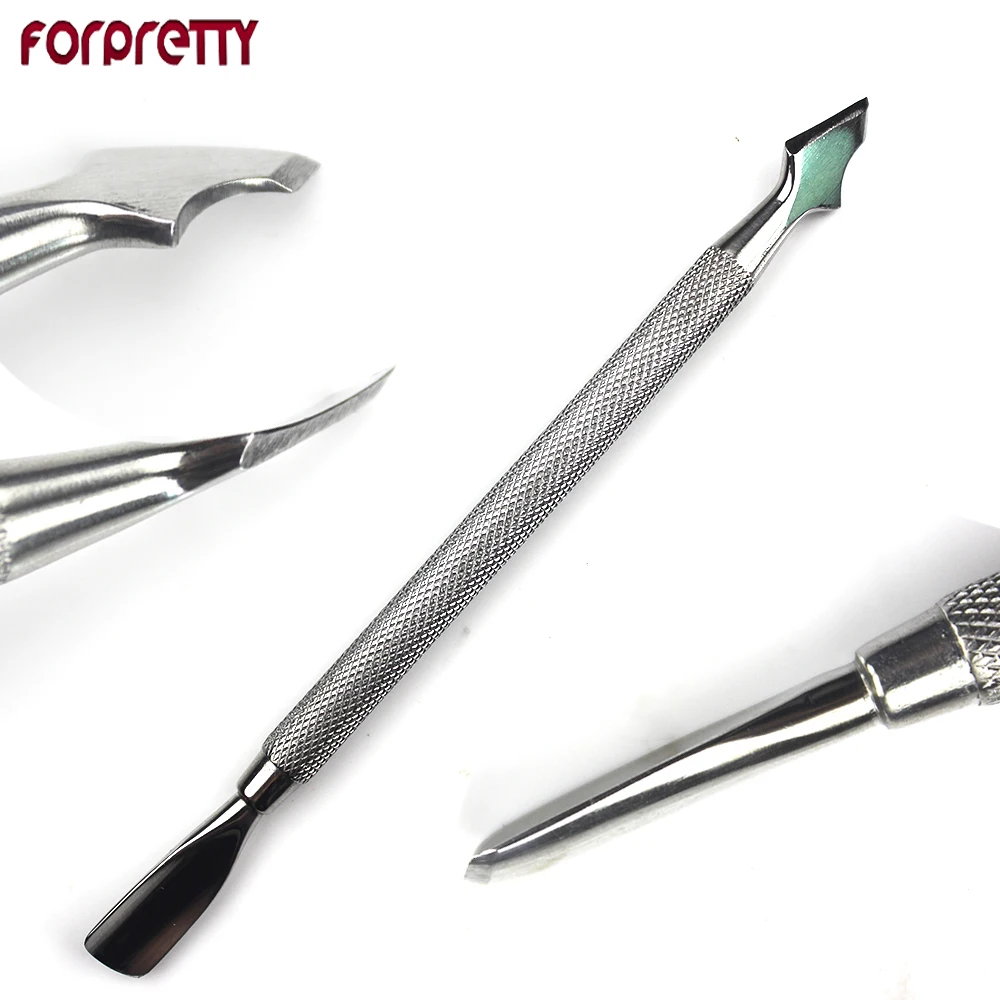 Cuticle Pusher Remover forpretty Cuticula Tools Bokkennootje Spingi Cuticole Acciaio Cleaner Nail Removal Spoon Stainless Steel