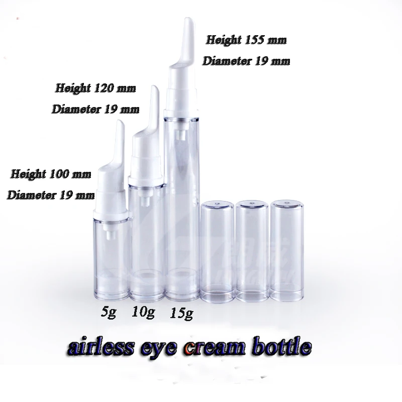 

40pcs/lot capacity 10ml Transparent cream bottle, airless bottle cream, eye cream points bottling sample bottles