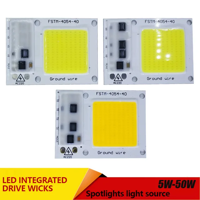 LED COB Lamp Chip epistar 5W 15W 25W 35W 50W 220V Input Smart IC Driver Fit For DIY LED Floodlight Spotlight White,Warm White