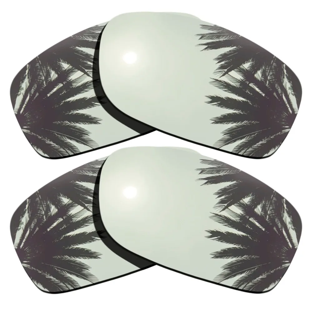 

(Silver Mirrored+Silver Mirrored Coating) 2-Pairs Polarized Replacement Lenses for Fives Squared 100% UVA & UVB Protection