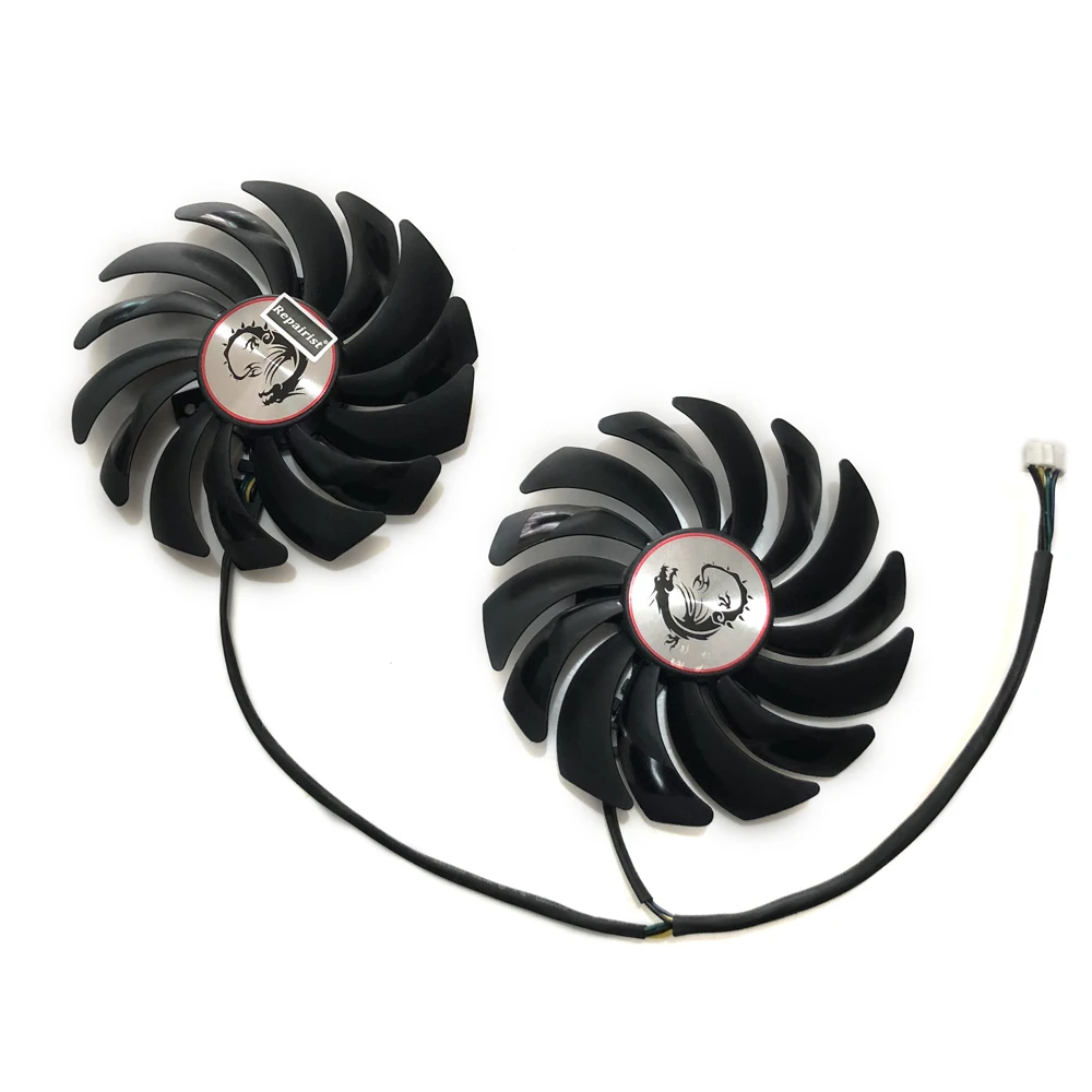 2Pcs/Set,Video Card Fan,PLD10010S12HH,PLD10010B12HH,For MSI GTX 1080 1070 1060 RX 480 580 570 470 GAMING