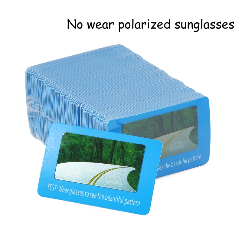 BerWer Wear Glasses to Check Polarized Test Card Help You to Check Your Sunglasses Polarized