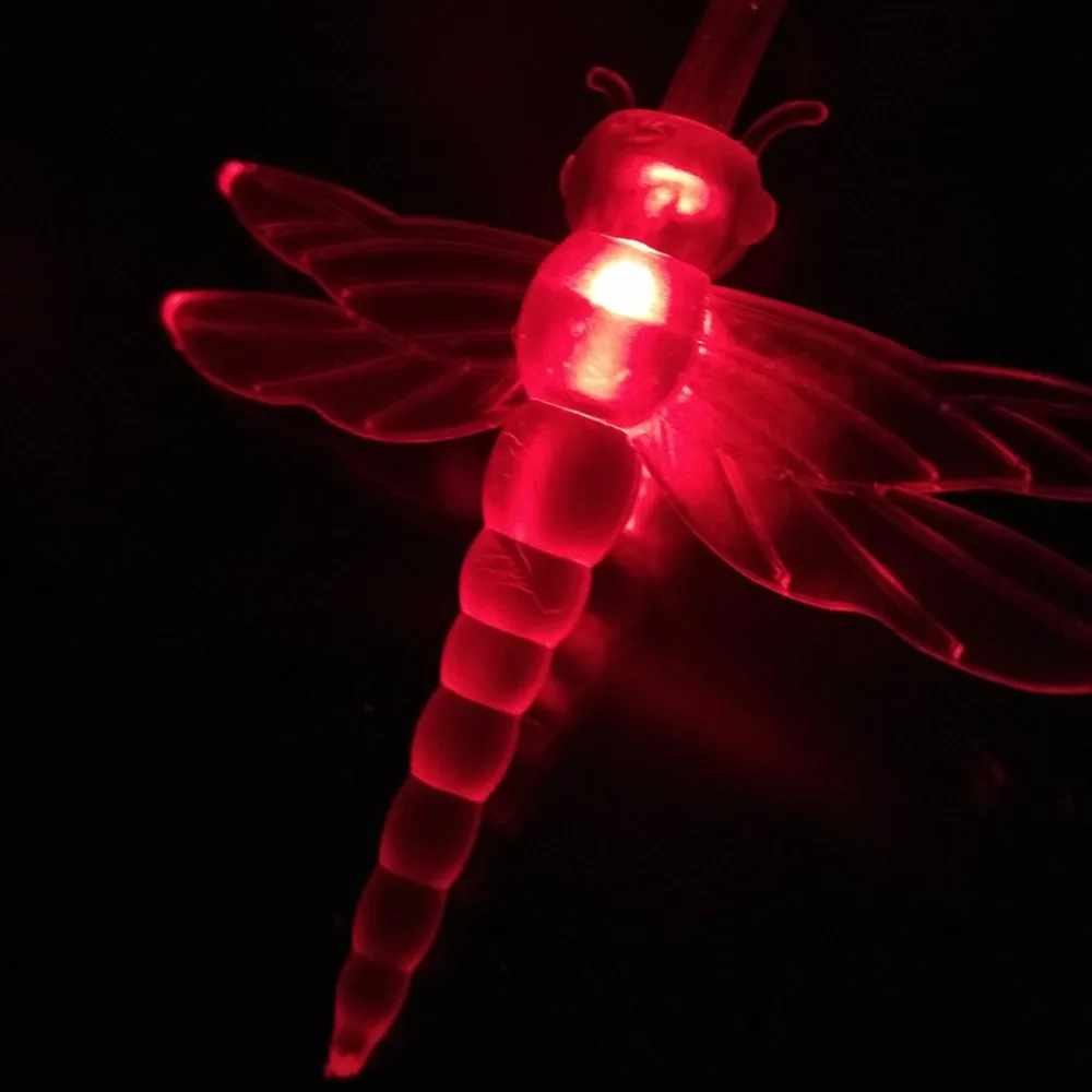 2018 NEW 3M 30LED Lights Dragonfly LED String AA Battery Garland Pendant Light for Garden Decoration Party Decoration Supplies