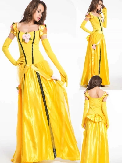 

FREE SHIPPING New 2015 Fantasia Women Halloween Cosplay Southern Beauty And The Beast Adult Princess Belle Costume