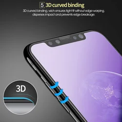 3D Matte Anti Blue Ray Tempered Glass For iPhone X XS XR 11 12 13 mini 14 15 Pro Max 8 Plus Frosted Full Cover Screen Protector