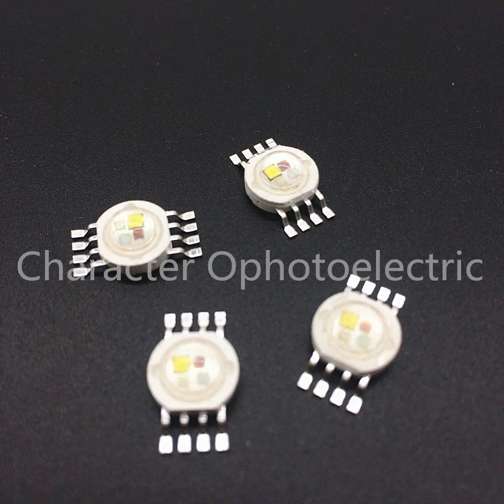 50PCS RGBW (RGB+WW) 4*3W 12W LED Lamp Emitter Diodes For Stage Lighting High Power LED 45mil Epistar LED Chip