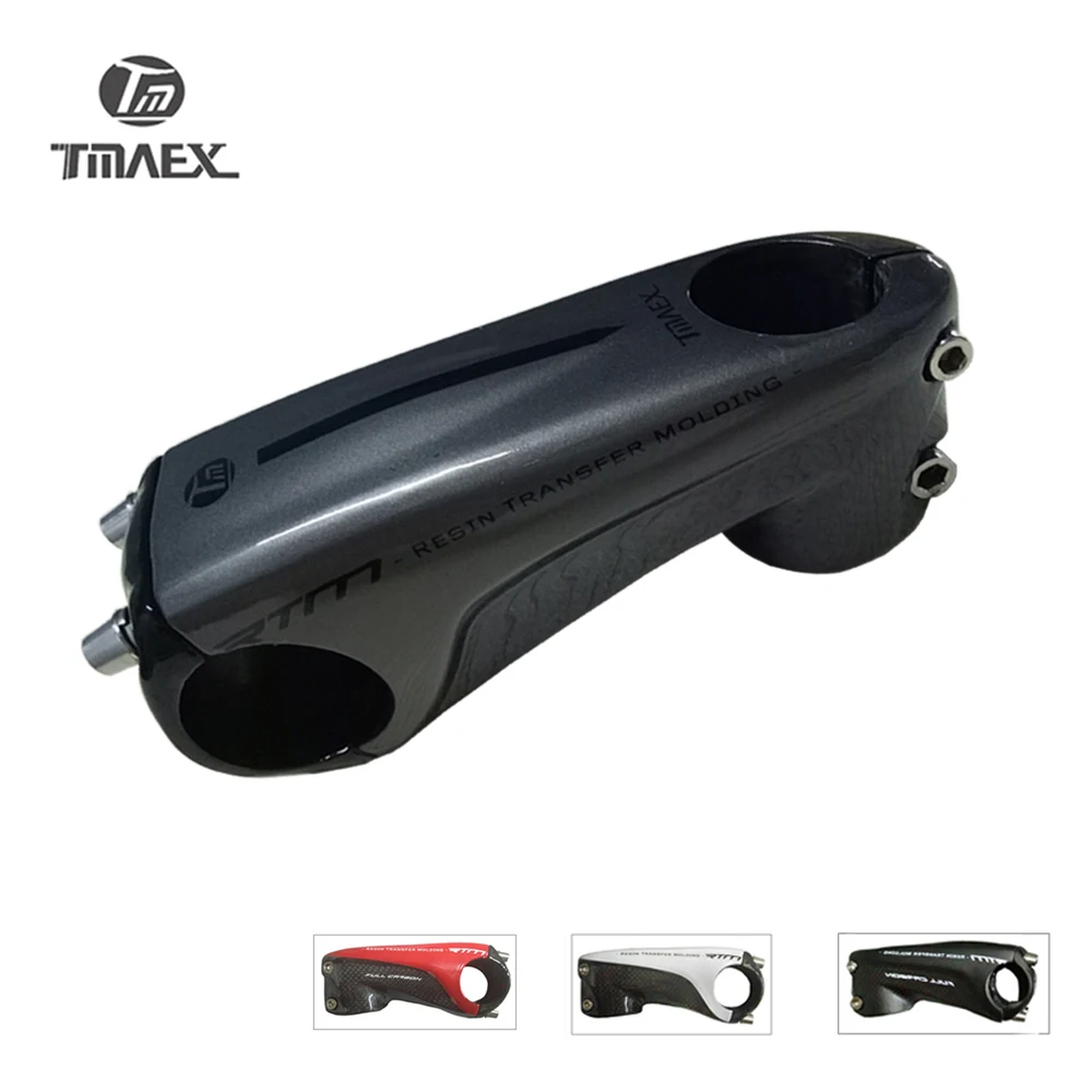 TMAEX-Superlight Carbon Stem, Road Mountain Bike Stem, Silver Bicycle Parts, 3K Glossy, 145g, 80mm, 90mm, 100mm, 110mm, New Type