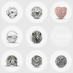 Eternity Thank You Heart Lotus Eagle Turtle Maori OM Charm Beads,2019 New Fashion 925 Sterling silver Jewelry Gift for Women Man