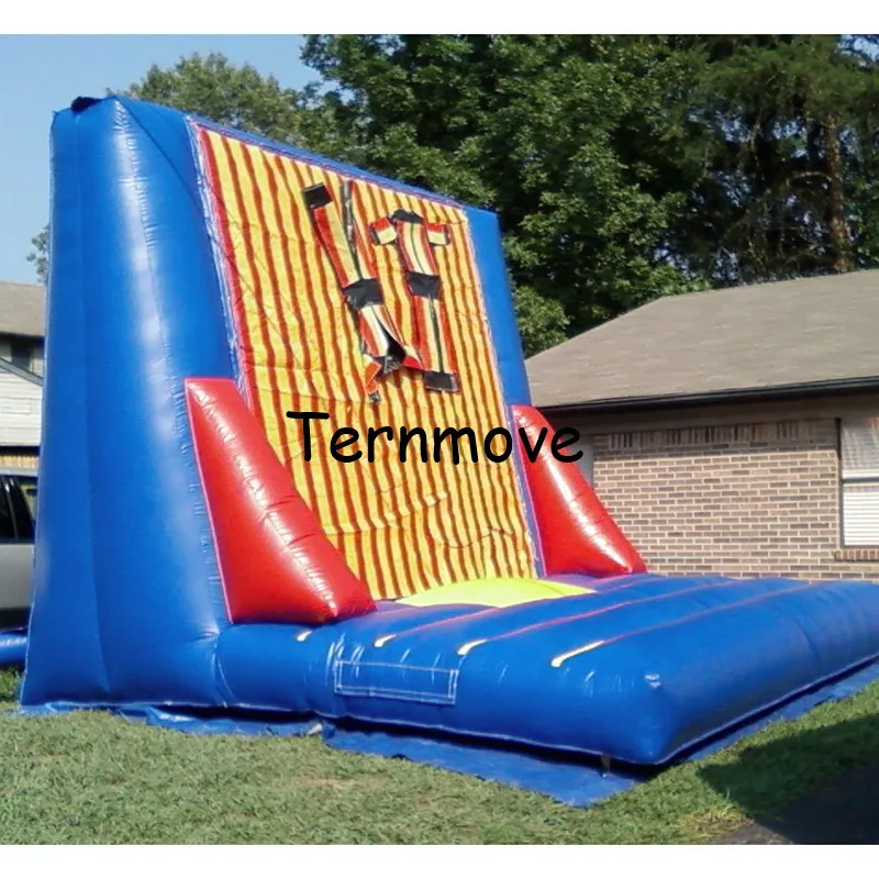 Outdoor PVC Material Commercial Funny Inflatable Sticky Wall For Sport Games inflatable stick wall with free shipping