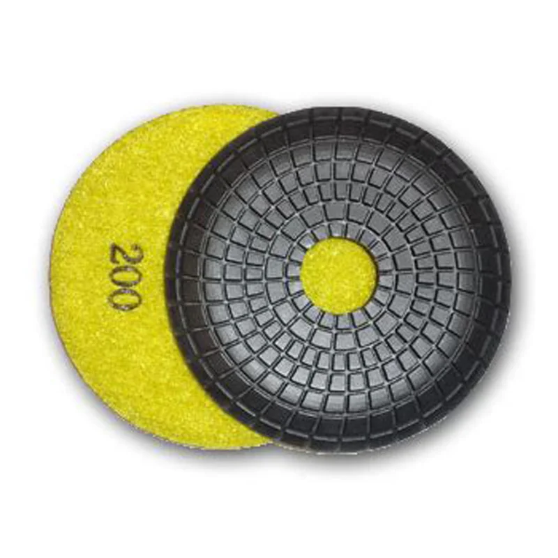100 ミリメートル 4 "インチ凸凹ダイヤモンドディスク樹脂結合研磨パッド大理石花崗岩テラゾ石コンクリート用