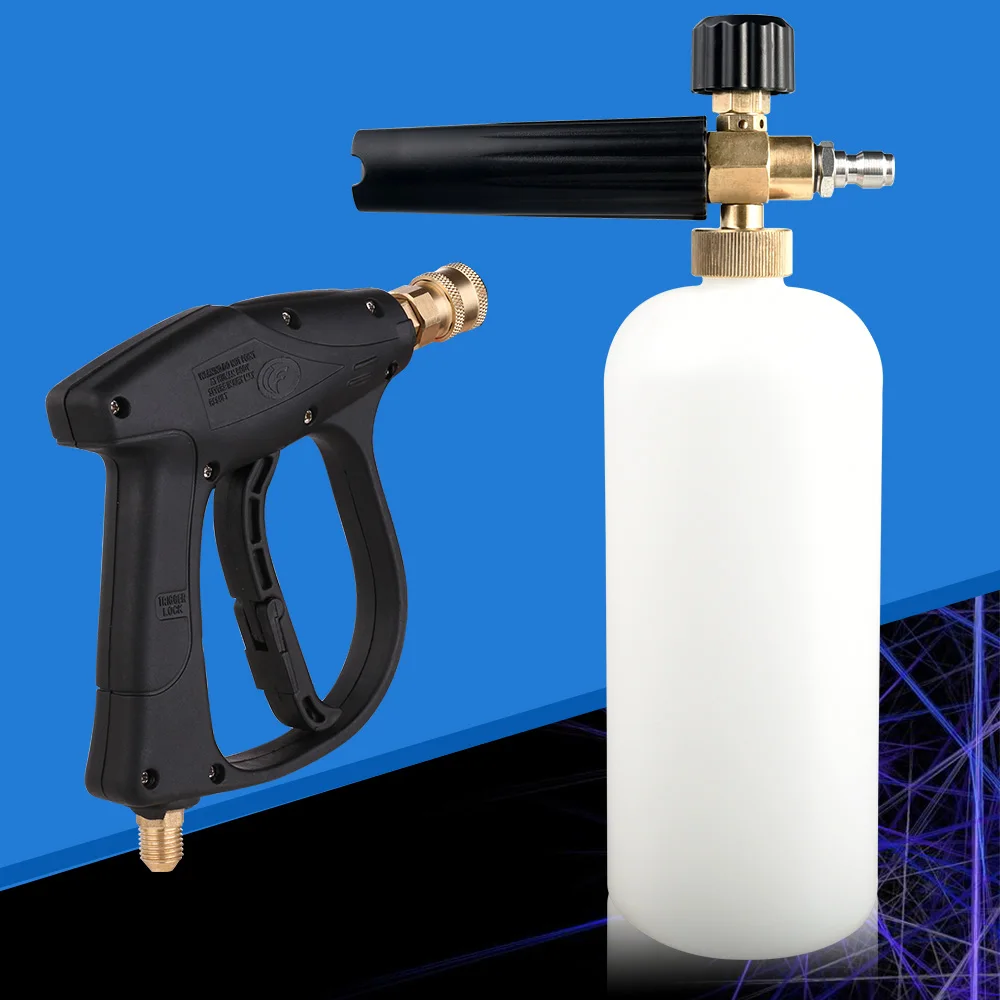 Car WaCar-Styling Foam Gun Car Wash Pressure Washer Jet Wash Quick Release Adjustable Snow Foam Lance Foam Cannon tools