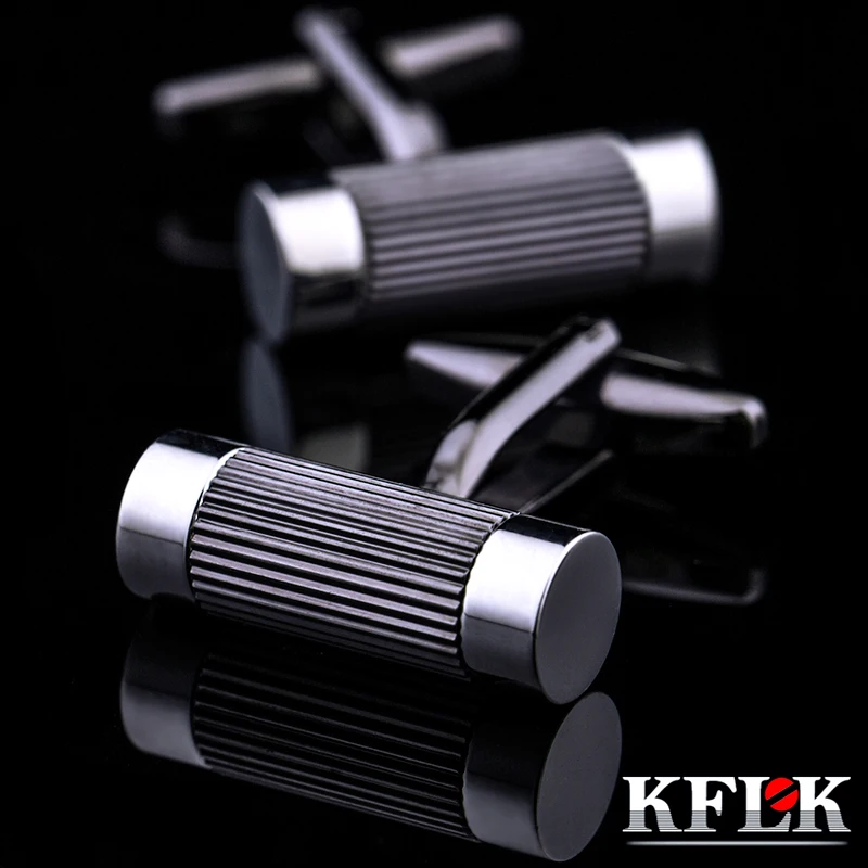 

2020 KFLK jewelry shirt cufflink for mens Brand cuff button wedding cuff links High Quality Golden abotoaduras Jewelry