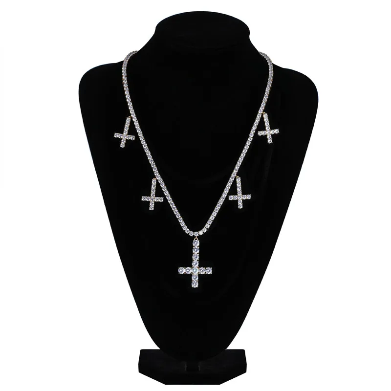 

Lucky Sonny Shining CZ Tennis Chain Necklace Cross Charm Pendant & Necklace 60cm Women Men Necklaces Bijoux Silver Color Jewelry