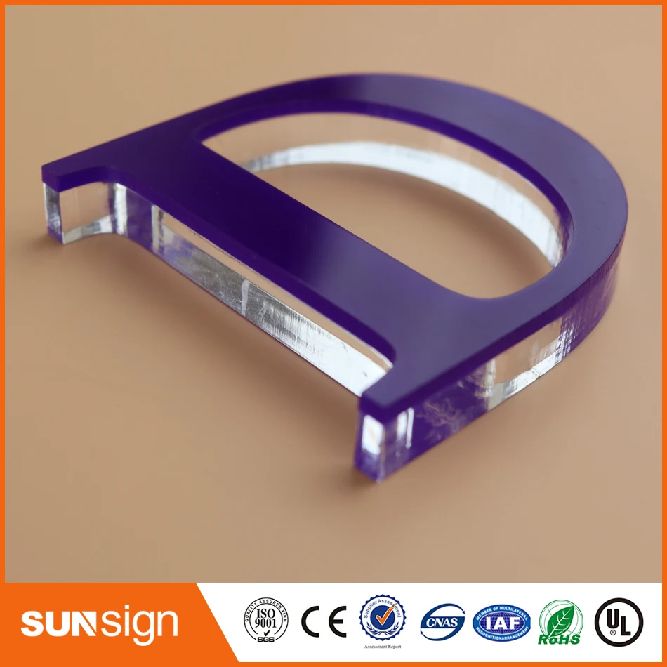 Sunsign Built up acrylic letters non illuminated signs