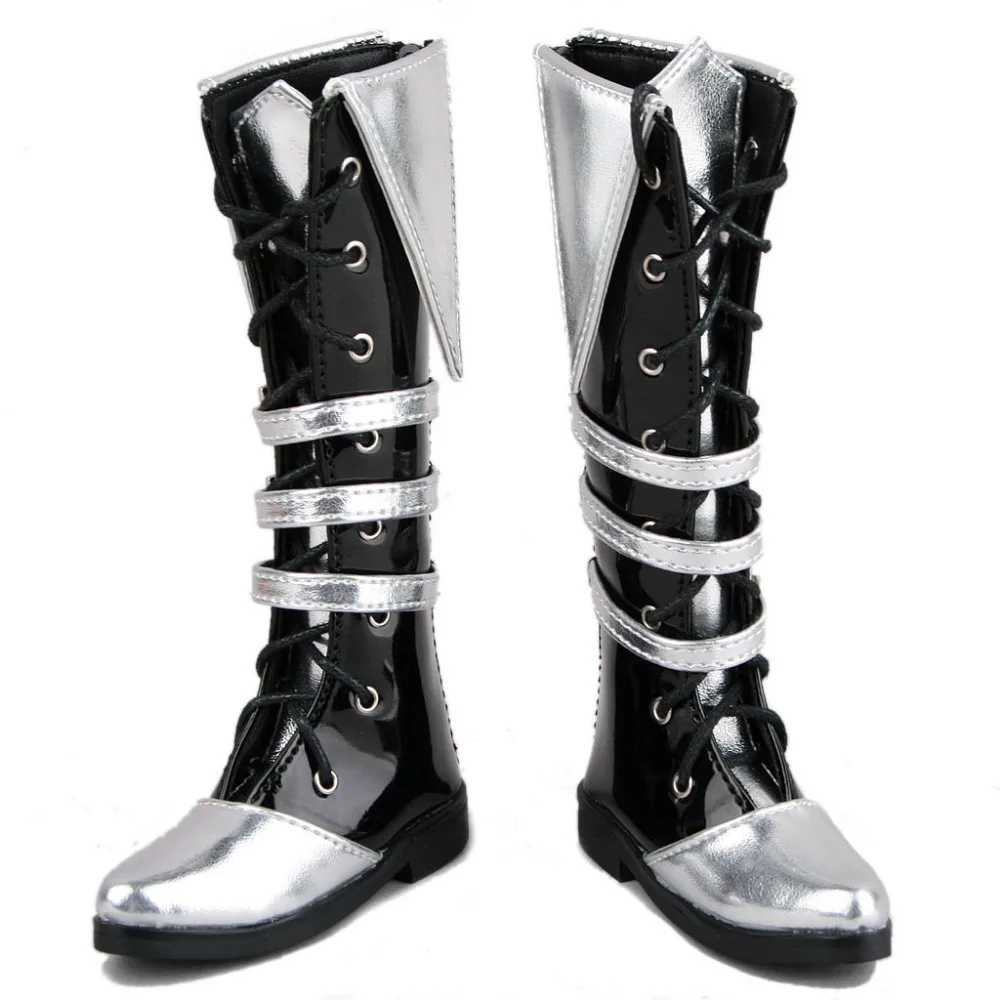 

[wamami] 54# Silver 1/4 SD DOD BJD Dollfie Synthetic Leather Boots/Shoes