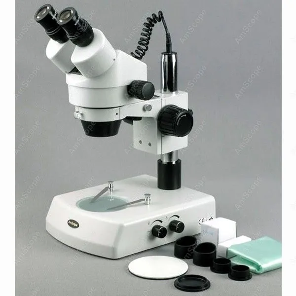 AmScope-쌍안 스테레오 현미경, 3.5X-45X 쌍안 스테레오 줌 현미경, 듀얼 할로겐 조명