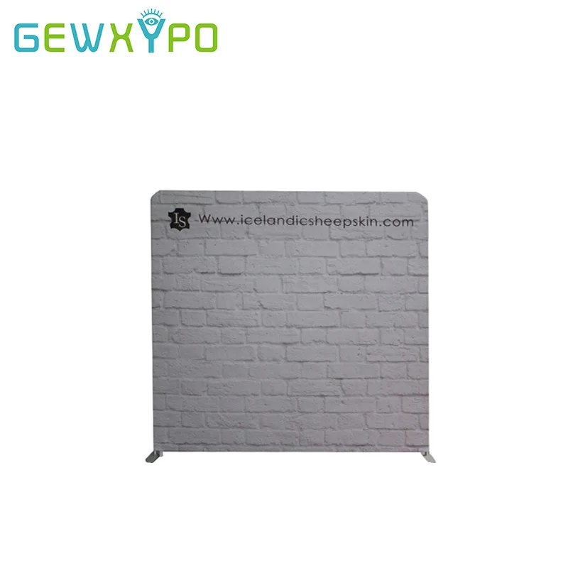 200X200cm Exhibition Booth Stretch Fabric Pop Up Banner With Aluminum Frame,Portable Advertising Tension Fabric Display Backdrop